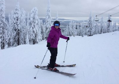 Elise Everest on Ski hill